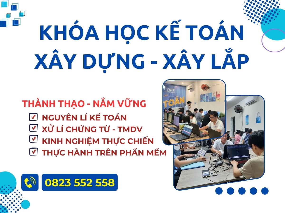 Khóa học kế toán xây dựng xây lắp